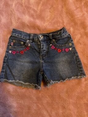 Little girls London blue jean shorts